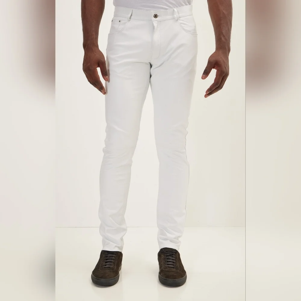 Ron Tomson Waist 30" White leather pants - Picture 1 of 12